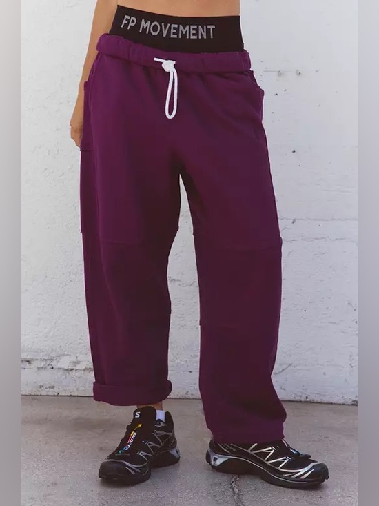 FP Movement by Free People Pants - FP Movement Top Score Barrel Sweatpants NWT Mulberry Fuchsia